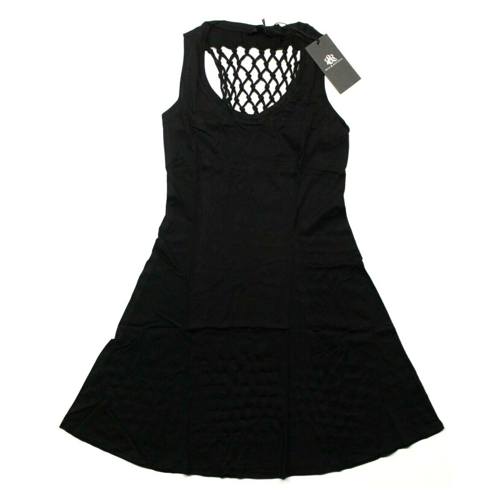 Rock & Republic Macrame A-Line Dress - Black - L